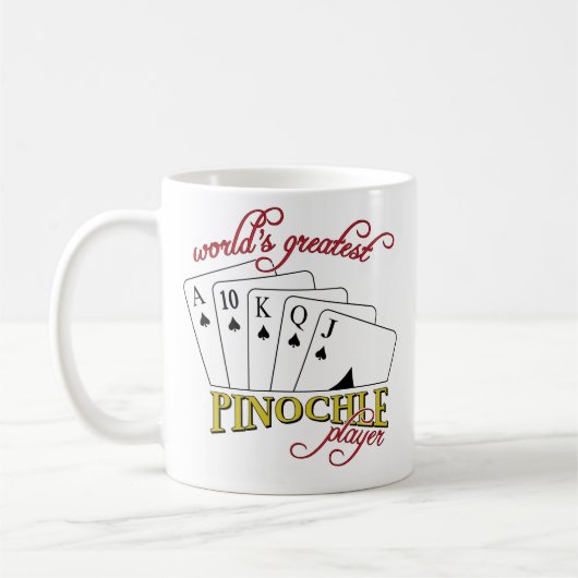 Pinochle-Spieler Kaffeetasse (Links)