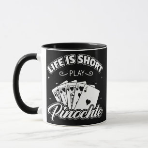 Pinochle Spielregeln Karten Doppel-Deck Punkte Tasse