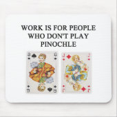 PINOCHLE-Spielspieler Mousepad (Vorne)