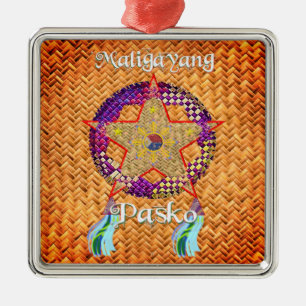 Pinoi Christmas Parol Banig Lantern Ornament Aus Metall