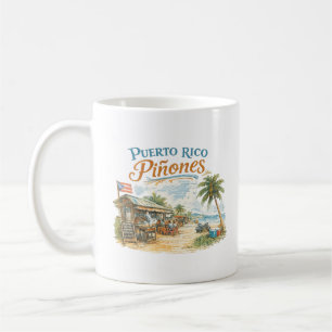 Piñones Puerto Rico Vintage-Strand-Kiosk Kaffeetasse
