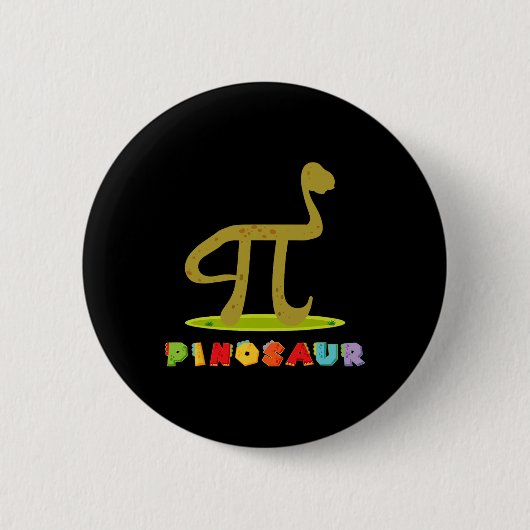 Pinosaur Funny Pi Day Dinosaur Math Lover Science  Button (Vorderseite)
