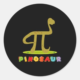 Pinosaur Lustiger Pi-Tag Dinosaurier Mathe-Liebhab Runder Aufkleber