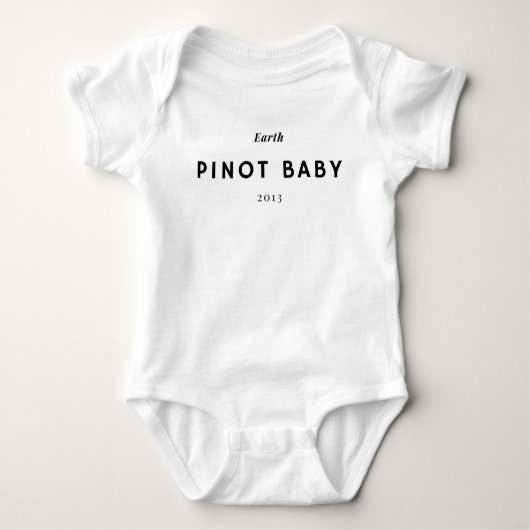 Pinot Baby Funny Wine Themed Baby Strampler (Vorderseite)