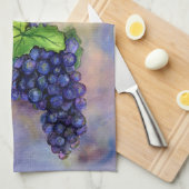 Pinot Grapes Roter Wein Kunst, Dichtung und Musik Geschirrtuch (Viertel Falte)