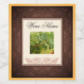 Pinot Noir Alte Weinkarte Weinetikett (Einzelnes Label)