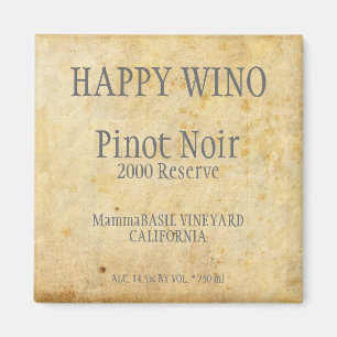 Pinot Noir Etikettenmagnet Magnet