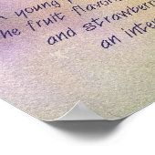 Pinot Noir Rote Weinkultur und Erde Poster (Ecke)