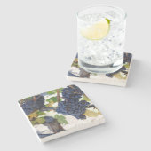 Pinot noir Trauben Steinuntersetzer (Seitenansicht)