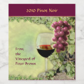 Pinot Noir 🍷 Weinetikett (Einzelnes Label)