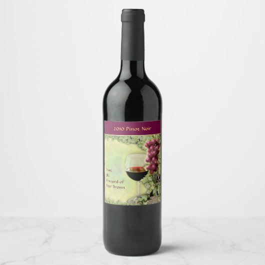 Pinot Noir 🍷 Weinetikett (Vorderseite)