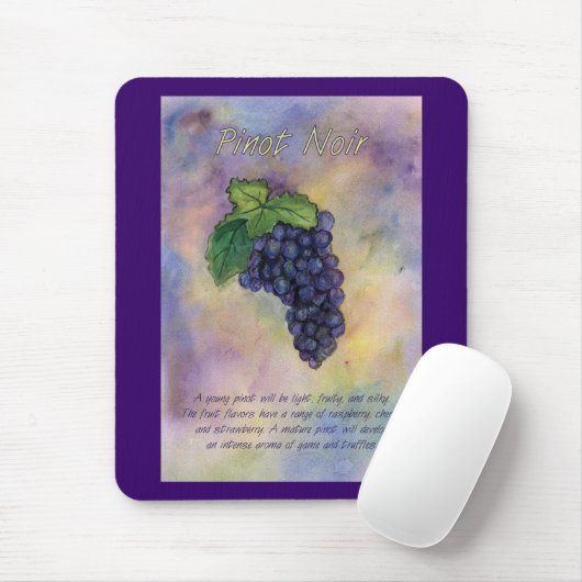 Pinot Noir Weintrauben Mousepad (Mit Mouse)