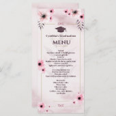 Pinot rosa Abschluss Abendessen Menü Invii Menükarte (Vorne/Hinten)