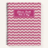 Pinot und White Zig Zag-Notebook Notizblock (Vorderseite)