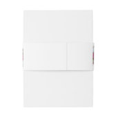 Pinot Watercolor Burgundy Dusty Blue Floral Einladungsbanderole (Rückseitenbeispiel)