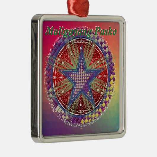 Pinoy Christmas Parol Lantern Ornament Aus Metall (Rechts)