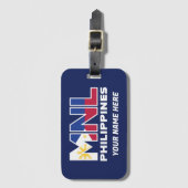 Pinoy Designs "MNL PHI" Maßgeschneiderte Gepäckmar Gepäckanhänger (Vorderseite Vertikal)