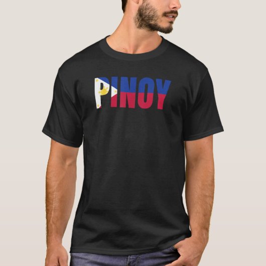 Pinoy Filipino Flag Sun Love Pinoy Asian Phillipin T-Shirt (Vorderseite)
