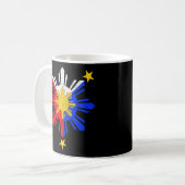 Pinoy Filipino Philippine Flag Sun Kaffeetasse (Vorderseite Links)