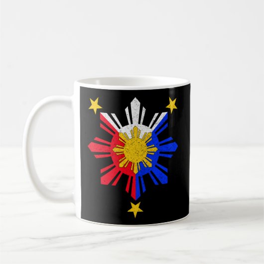 Pinoy Filipino Philippine Flag Sun Kaffeetasse (Links)