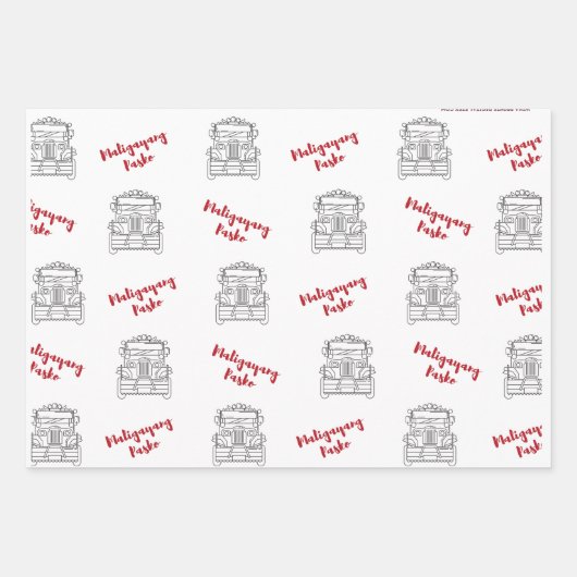 Pinoy-inspiriert Wrapping Paper Flat Sheet Set 3 Geschenkpapier Set (Vorderseite 3)