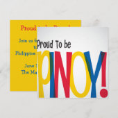 Pinoy Philippine Independence Einladung (Vorne/Hinten)