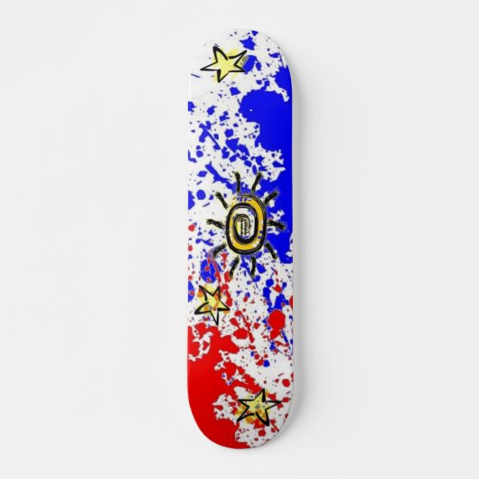Pinoy philippinische Flagge Skateboard (Vorne)
