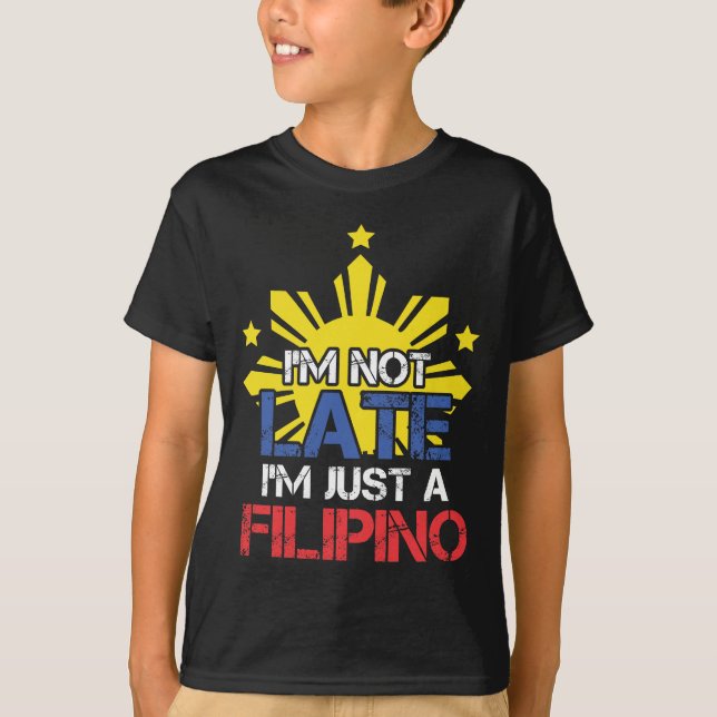 Pinoy Pinoy Punctuality Philippinen T-Shirt (Vorderseite)