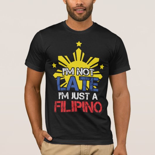 Pinoy Pinoy Punctuality Philippinen T-Shirt (Vorderseite)