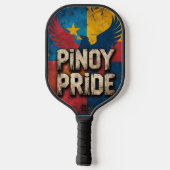 Pinoy Pride Pickleball Paddle Vintage Flag (Rückseite)