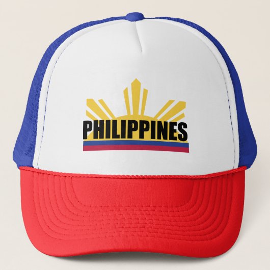PinoyDesigns "Philippinen" Trucker Hat Truckerkappe (Vorderseite)