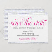 Pinpoint Polka Dots Save the Date (Vorne/Hinten)