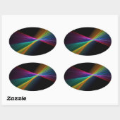 Pinpoint Rainbow Gay Pride LGBT Oval Sticker (Blatt)