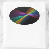 Pinpoint Rainbow Gay Pride LGBT Oval Sticker (Tasche)