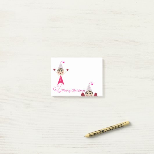 PinQshue Elf-frohe Weihnacht-Post-It Post-it Klebezettel (Auf Schreibtisch)