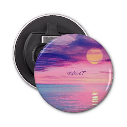 Pin's SUNSET Flaschenöffner (Vorderseite)