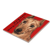 Pinscher Farbblock Fliese (Seite)