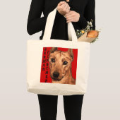 Pinscher Farbblock Jumbo Stoffbeutel (Vorderseite (Produkt))
