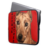 Pinscher Farbblock Laptopschutzhülle (Vorderseite Links)