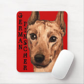 Pinscher Farbblock Mousepad (Mit Mouse)