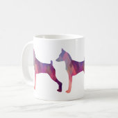Pinscher Geometrische Silhouette Kaffeetasse (Vorderseite Links)