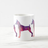 Pinscher Geometrische Silhouette Kaffeetasse (Mittel)