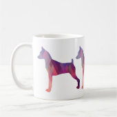 Pinscher Geometrische Silhouette Kaffeetasse (Links)