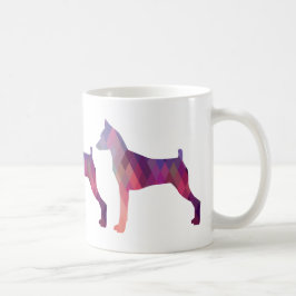 Pinscher Geometrische Silhouette Kaffeetasse