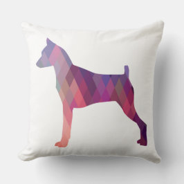 Pinscher Geometrische Silhouette Kissen