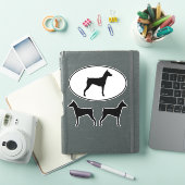 Pinscher Hund Silhouetten Sticker Set (iPad Hülle)
