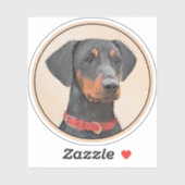 Pinscher Malerei Original Tierart Aufkleber (Blatt)