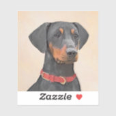 Pinscher Malerei Original Tierart Aufkleber (Blatt)