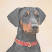 Pinscher Malerei Original Tierart Aufkleber (Vorderseite)