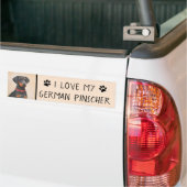 Pinscher Malerei Original Tierart Autoaufkleber (Auf Lkw)